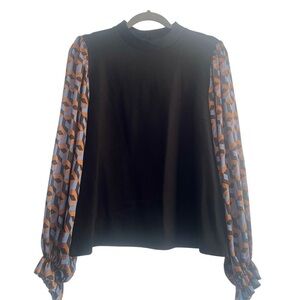 Saint + Sofia Long Sleeve Turtle Neck Top‎ Blouse Size 10